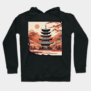 beautiful japanese pagoda art Hoodie